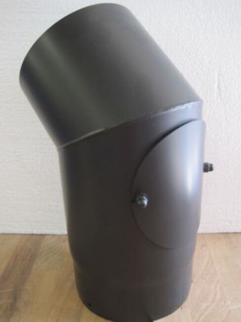 Rauchrohrbogen 45° Ø120 x 2 mm, Farbe schwarz