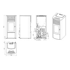 Pelletofen wassergeführt MCZ CLIO Hydro 16 R S2 (Anschluss hinten) - mit Hocheffizienzpumpe - 16 kW