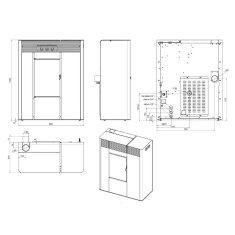 Pelletofen wassergeführt MCZ THEA Hydro 23 R S2 (Anschluss hinten) - mit Hocheffizienzpumpe - 22,4 kW