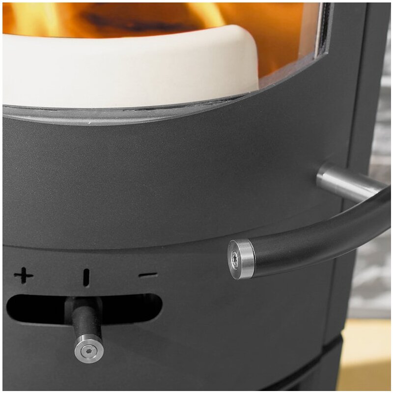 Kaminofen Austroflamm Flok 2.0 - Stahl - Warmhaltefach Keramik - 4 kW