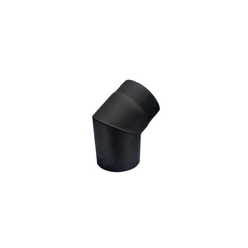 Rauchrohrbogen 45° Ø150 x 2 mm, Farbe schwarz