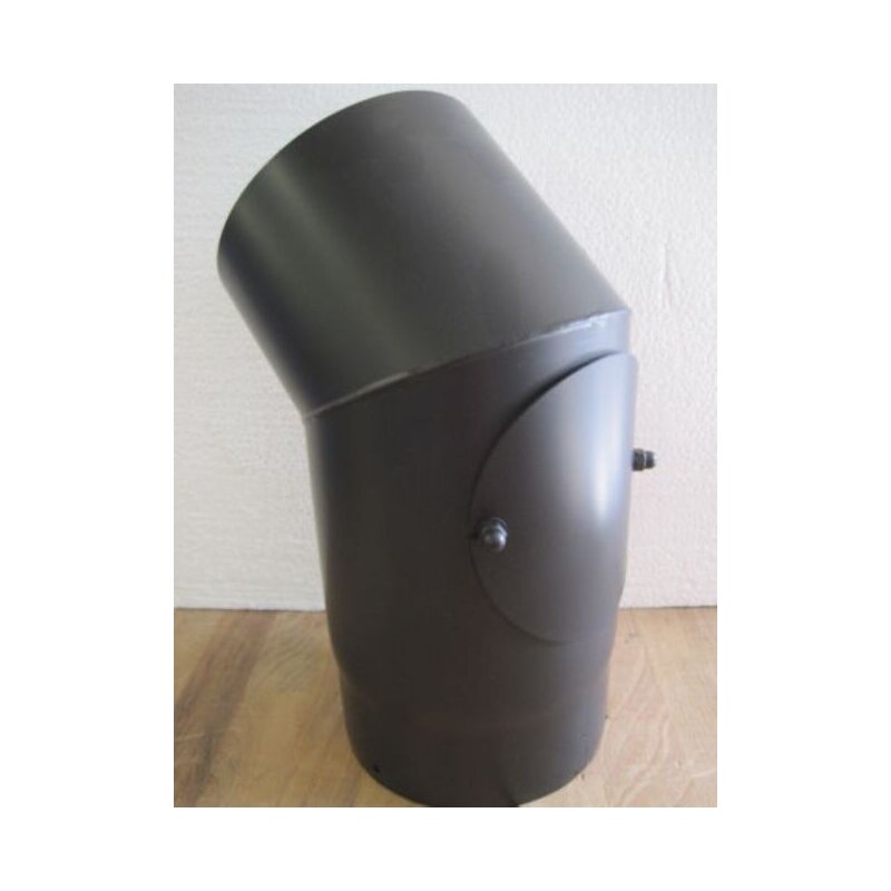 Rauchrohrbogen 45° Ø150 x 2 mm, Farbe schwarz