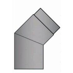 Rauchrohrbogen 45° Ø150 x 2 mm, Farbe schwarz