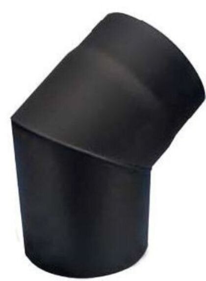 Rauchrohrbogen 45° Ø150 x 2 mm, Farbe schwarz