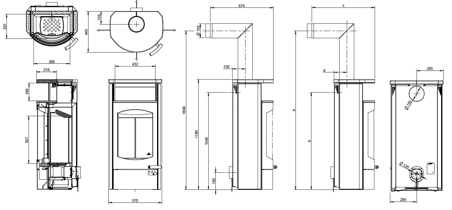 Kaminofen Austroflamm Koko 2.0 - Warmhaltefach Speckstein - 6 kW