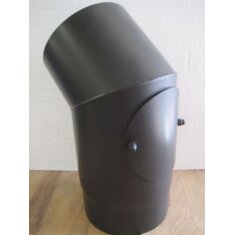 Rauchrohrbogen 45° Ø160 x 2 mm, Farbe schwarz