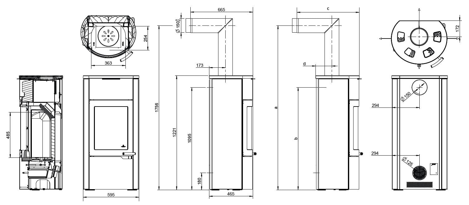 Kaminofen Austroflamm Uno Xtra (Wärmespeicherung) - 7 kW