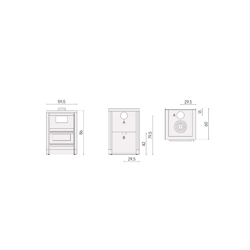 Küchenherd Cadel Kook 60 - 6,2 kW