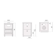 Küchenherd Cadel Kook 60 - 6,2 kW