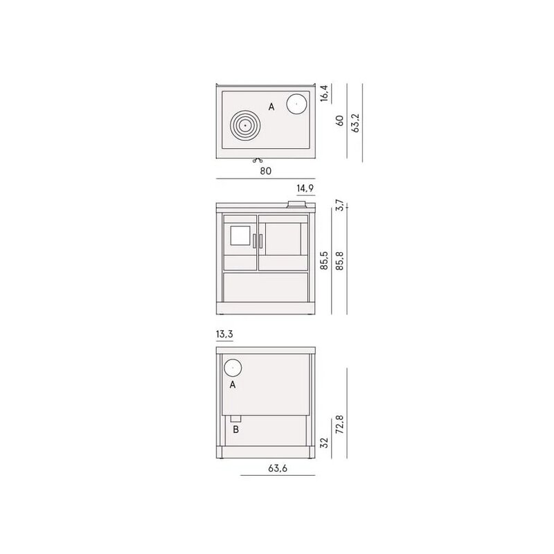 Küchenherd Cadel Kook 80 - 7,5 kW