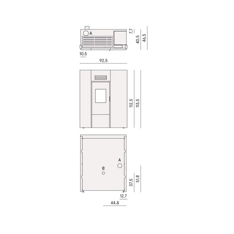 wassergeführter Pelletofen Cadel Maya Idro 16 - 16,1 kW