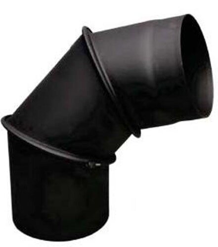 Rauchrohrbogen verstellbar 0-90° Ø150 x 2 mm, Farbe schwarz