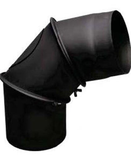 Rauchrohrbogen verstellbar 0-90° Ø150 x 2 mm, Farbe schwarz