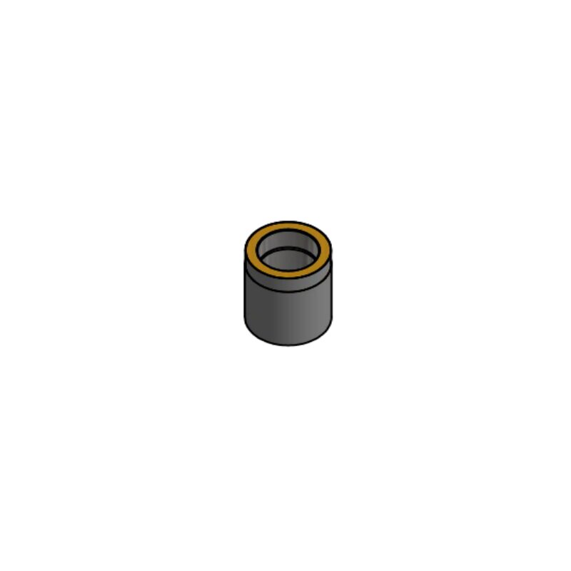 Doppelwandiges Rauchrohr Ø150 x 250 x 2 mm, Farbe schwarz