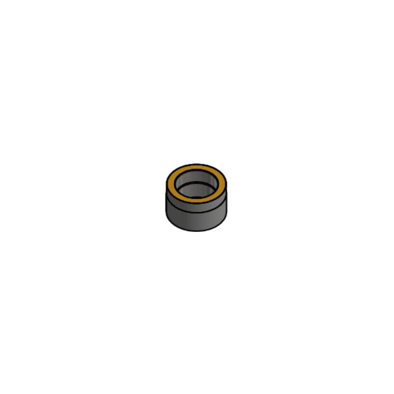 Doppelwandiges Rauchrohr Ø150 x 150 x 2 mm, Farbe schwarz