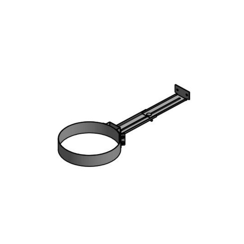 Verstellbare Wandhalterung 200-350 mm - Ø150, Farbe schwarz