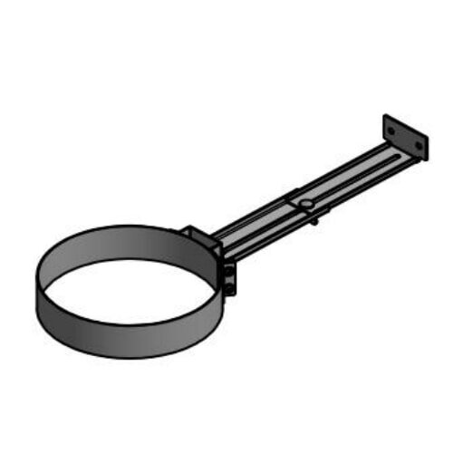 Verstellbare Wandhalterung 200-350 mm - Ø150, Farbe schwarz