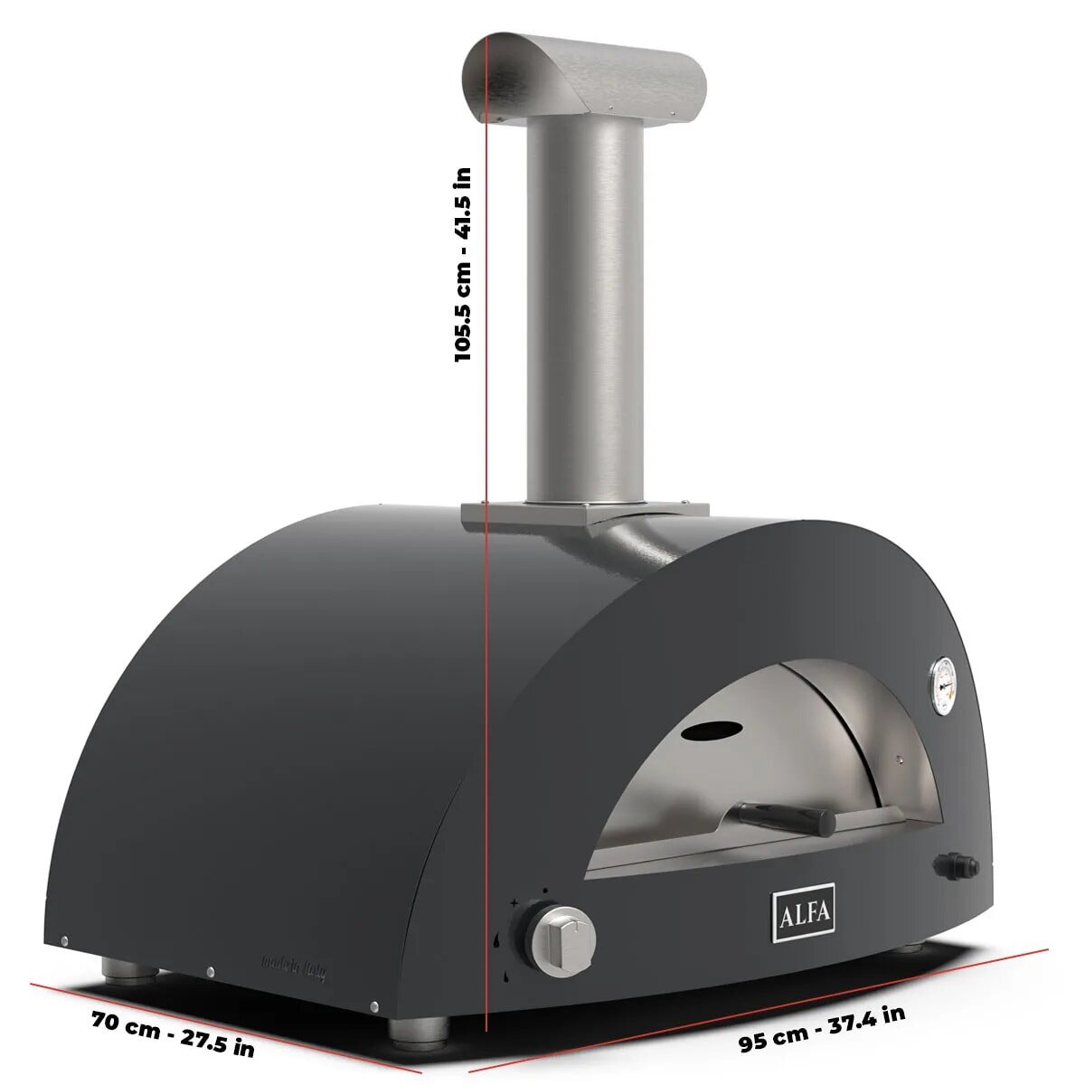 Gas/ Hybrid- Pizzaofen Alfa Forni Moderno - 2 Pizze