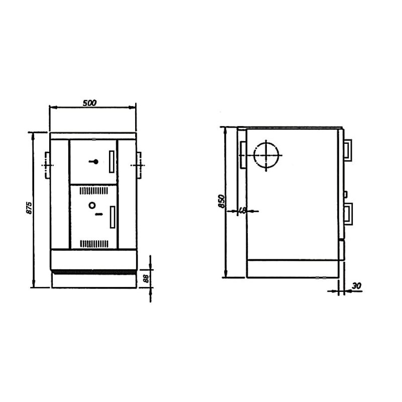 Wamsler Zentralheizungsherd wassergeführt K 158 CL - 22 kW