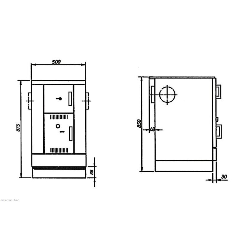 Wamsler Zentralheizungsherd wassergeführt K 158 F - 22 kW