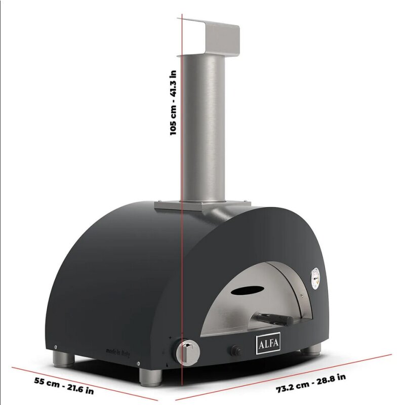 Gas/ Hybrid- Pizzaofen Alfa Forni Moderno - 1 Pizza - Antikrot