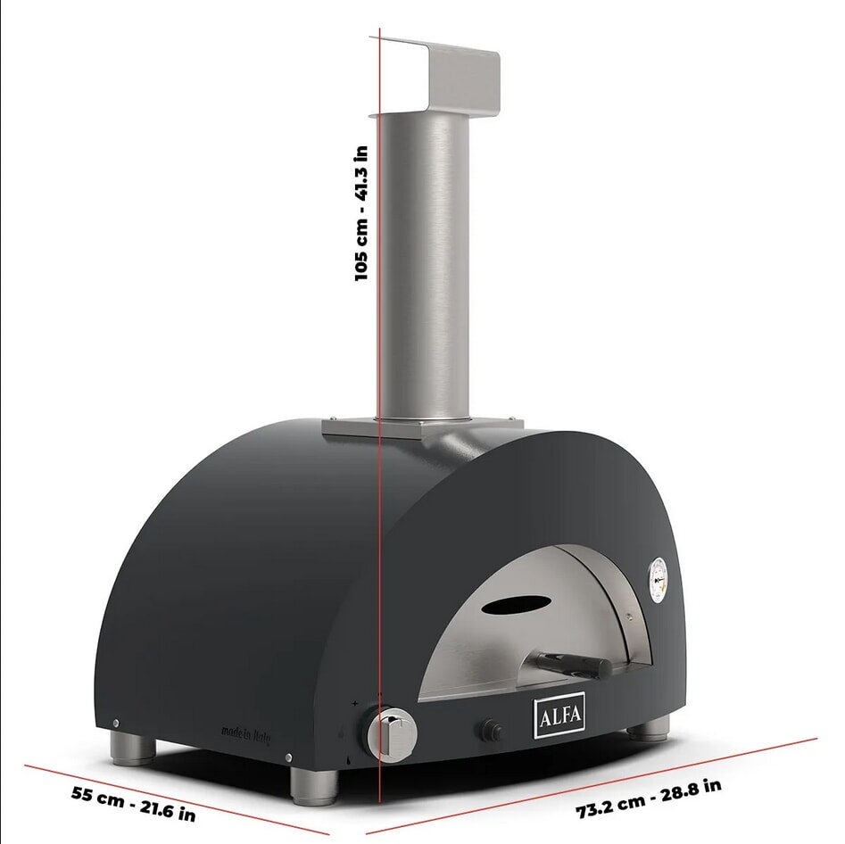 Gas/ Hybrid- Pizzaofen Alfa Forni Moderno - 1 Pizza - Antikrot