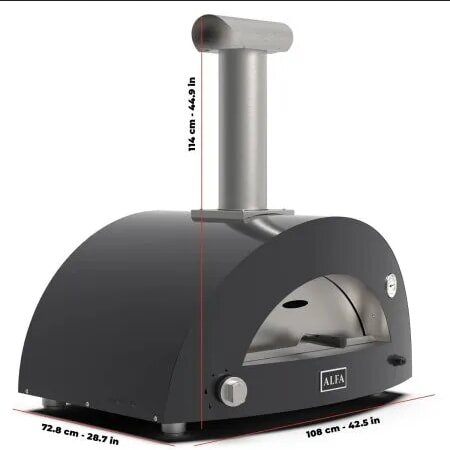 Gas/ Hybrid- Pizzaofen Alfa Forni Moderno - 3 Pizze