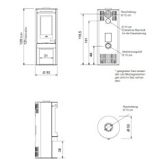 Kaminofen Edilkamin TALLY Evo - 8 kW