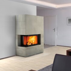 Kaminbausatz Camina S10 , anthrazit, Einsatz linksseitig...