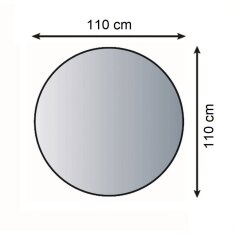 Bodenplatte Glas ESG 6mm mit Facette Kreis Ø 1100