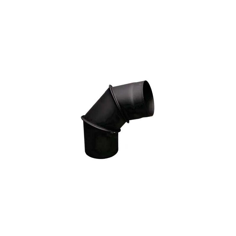 Rauchrohrbogen verstellbar 0-90° Ø160 x 2 mm, Farbe schwarz