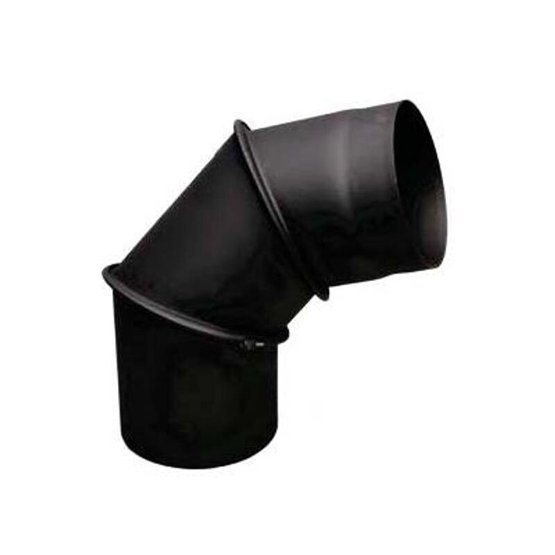 Rauchrohrbogen verstellbar 0-90° Ø160 x 2 mm, Farbe schwarz
