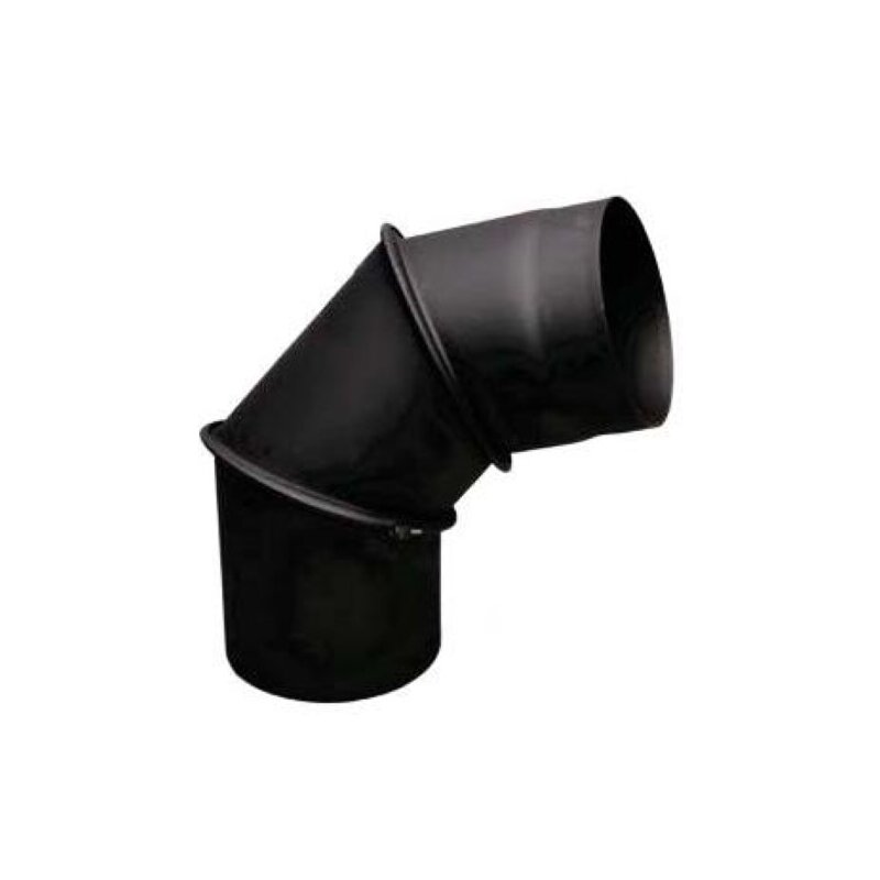 Rauchrohrbogen verstellbar 0-90° Ø160 x 2 mm, Farbe schwarz