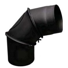Rauchrohrbogen verstellbar 0-90° Ø160 x 2 mm, Farbe schwarz