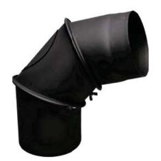 Rauchrohrbogen verstellbar 0-90° Ø160 x 2 mm, Farbe schwarz