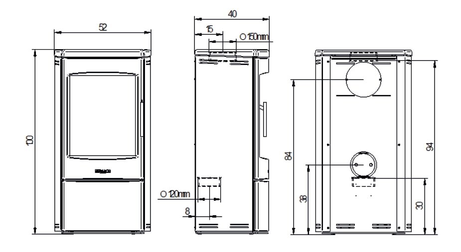 Kaminofen MCZ AHLMA Steel - 5,9 kW