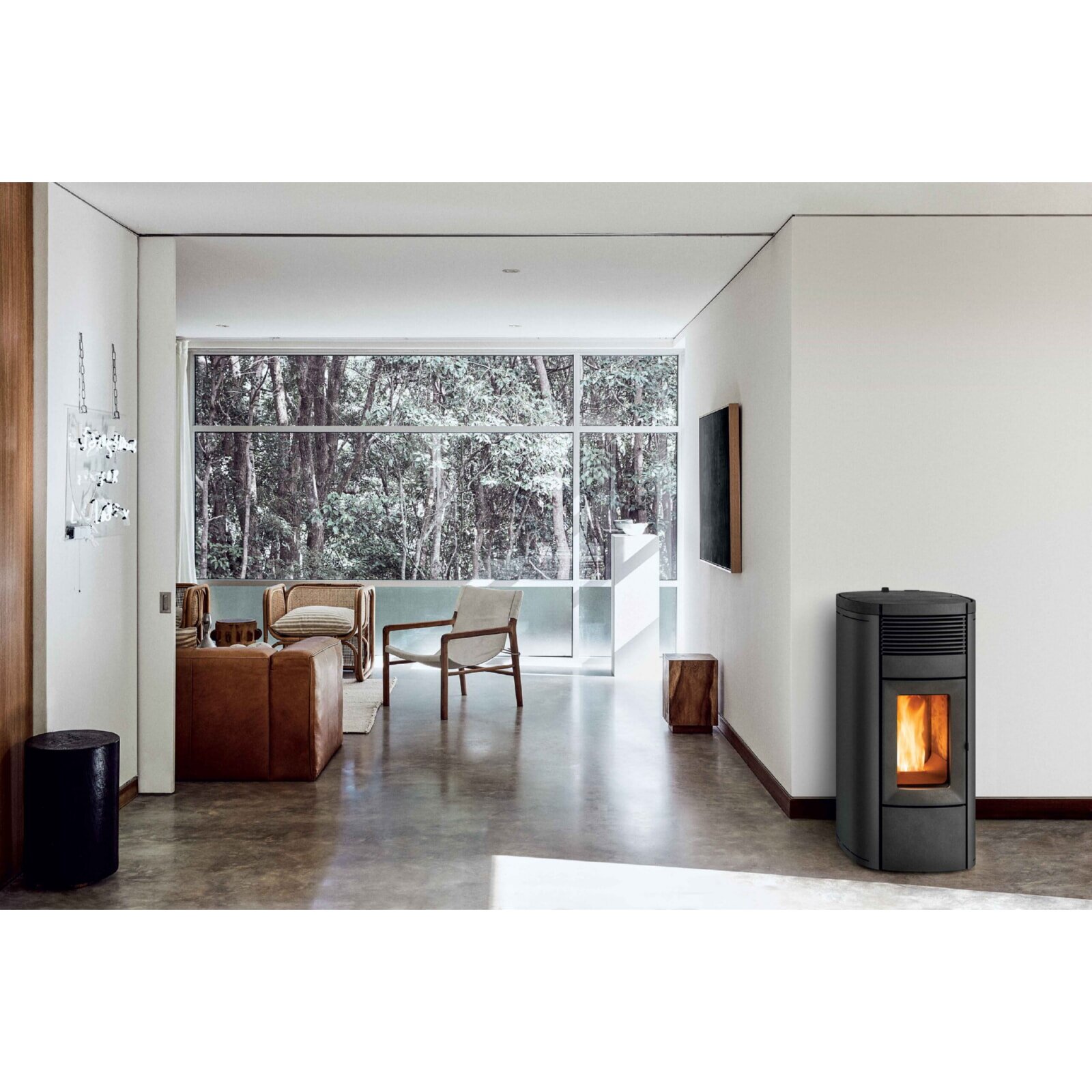 Pelletofen MCZ MUSA Comfort Air Matic 14 R CORE M3 (Anschluss hinten) kanalisierbar - Maestro+ - 14 kW