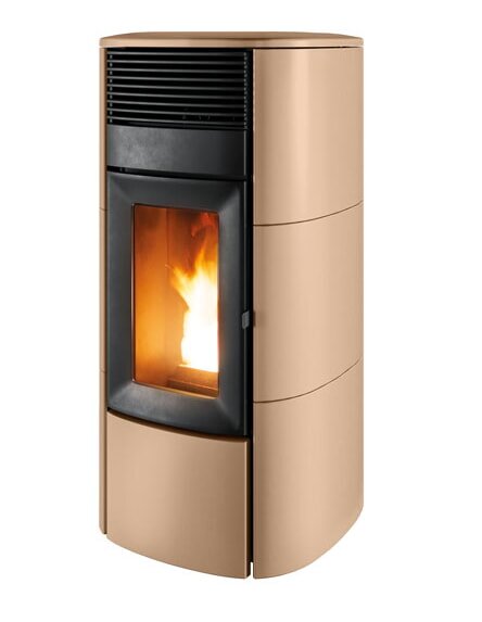 Eckiger Pelletofen MCZ Club Comfort Air 12 - Inkl. Wi-Fi Funktion - Maestro - 12 kW, Keramik, schwarz