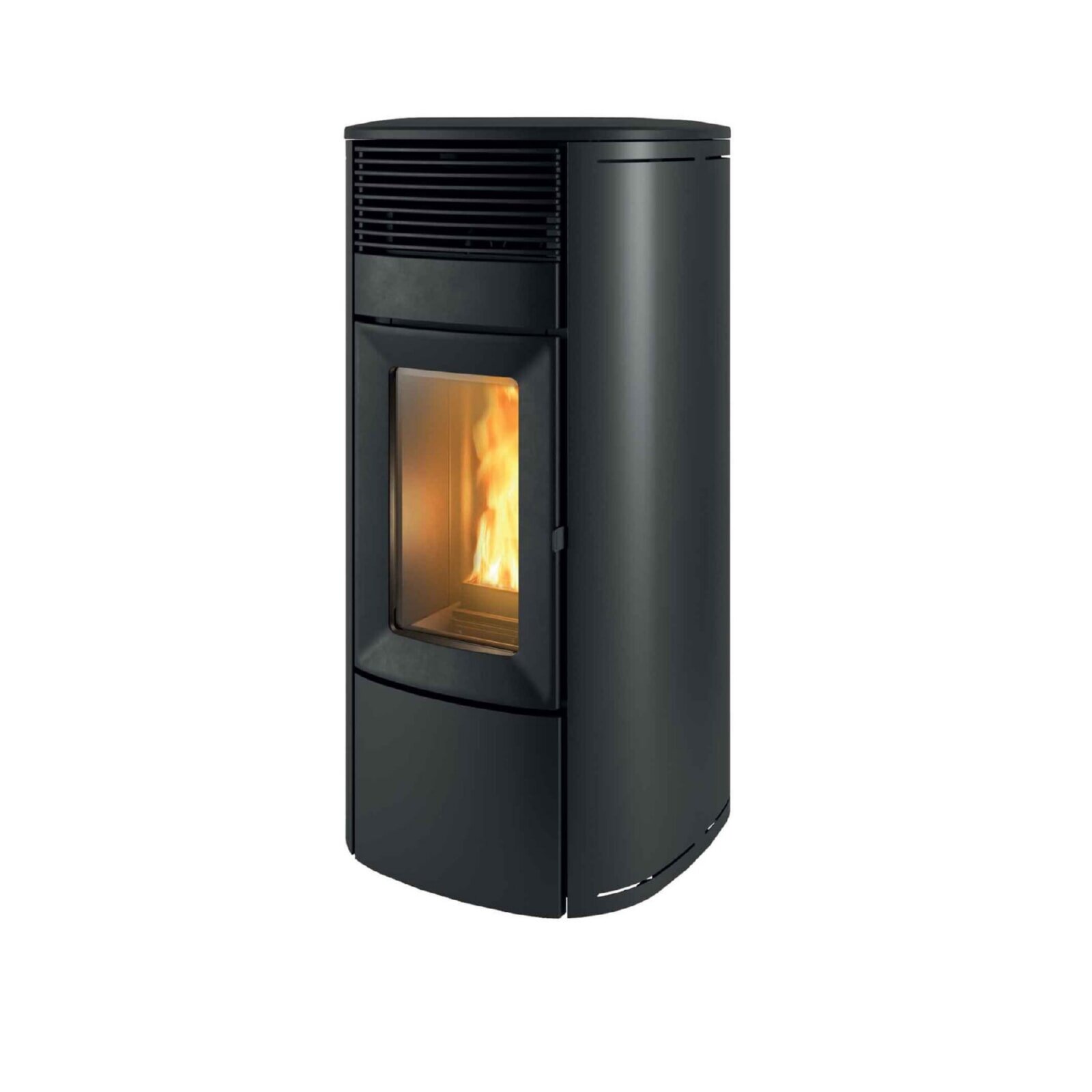 Eckiger Pelletofen MCZ Club Comfort Air 12 - Inkl. Wi-Fi Funktion - Maestro - 12 kW, Keramik, schwarz