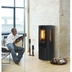 Kaminofen Jydepejsen Cozy Modern mit Seitenfenster - 6 kW