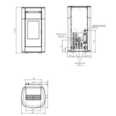 Pelletofen Edilkamin Vyda2 Evo (kanaliserbar)  - 12,6 kW