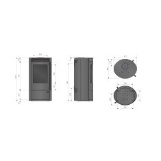 Kaminofen Oranier Arktis 7 2.0 pureBLACK - 7 kW