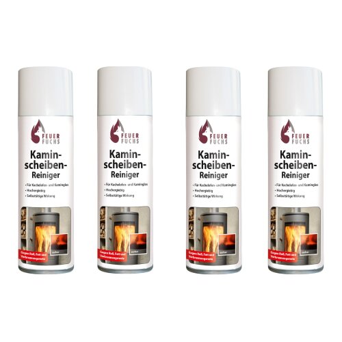 4x Kaminscheiben-Reiniger 300ml - Vorteilspack- Feuer-Fuchs