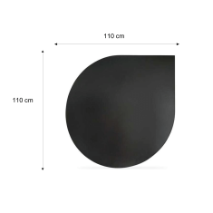 Valo Stahlbodenplatte Tropfenform 1100 x 1100 mm,...