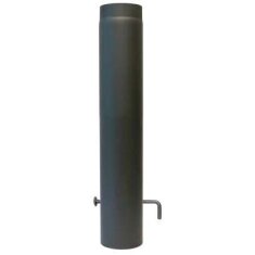 Rauchrohr Ø160 x 750 x 2 mm mit Drosselklappe, Farbe schwarz