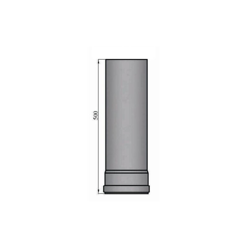 Pelletrauchrohr Ø 80 x 500 x 1,2 mm