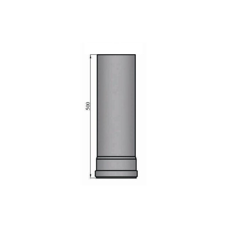 Pelletrauchrohr Ø 80 x 500 x 1,2 mm