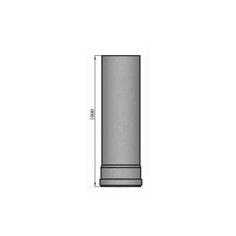 Pelletrauchrohr Ø 80 x 1000 x 1,2 mm