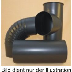 Rauchrohr Ø130 x 250 x 0,6 mm gebläut