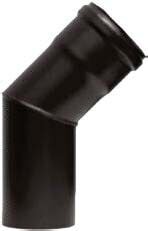 Pelletrauchrohrbogen 2-teilig 45° Ø 80 x 1,2 mm ohne Reinigungsöffnung